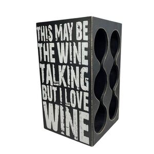 Decorative Wooden Double Sided Wine Bottle Holder Tower